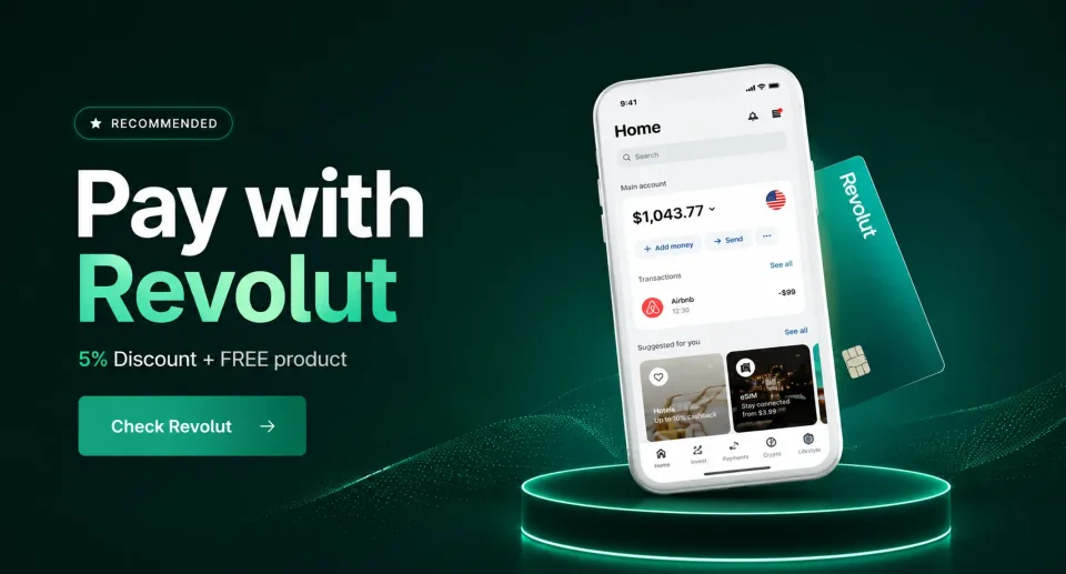 Pay with Revolut — 5% Discount + Free Product