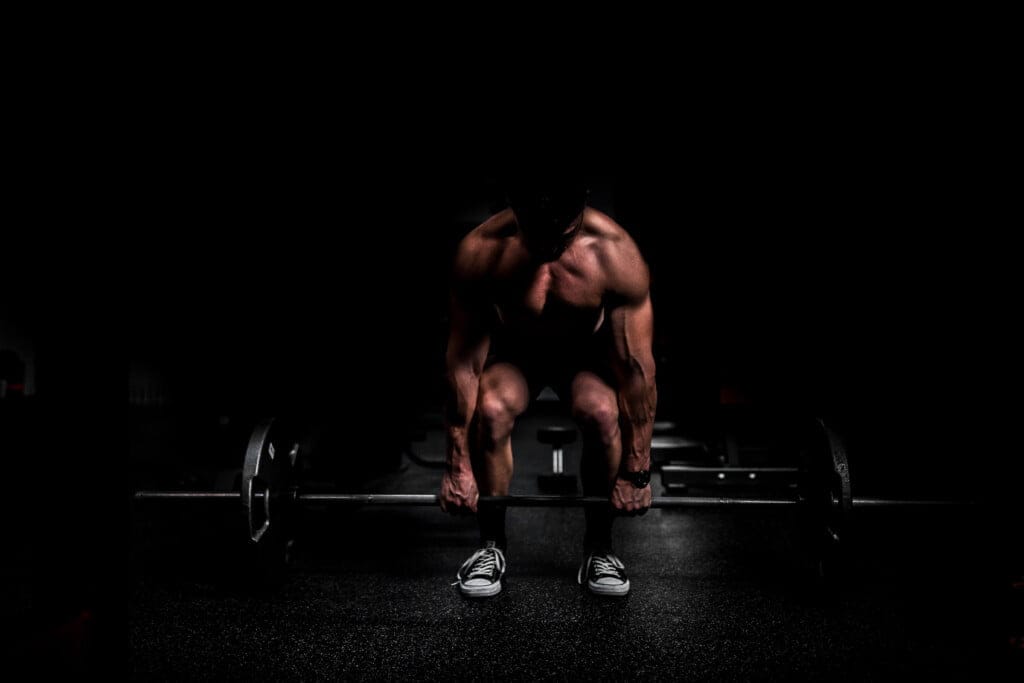 A man lifting weights
