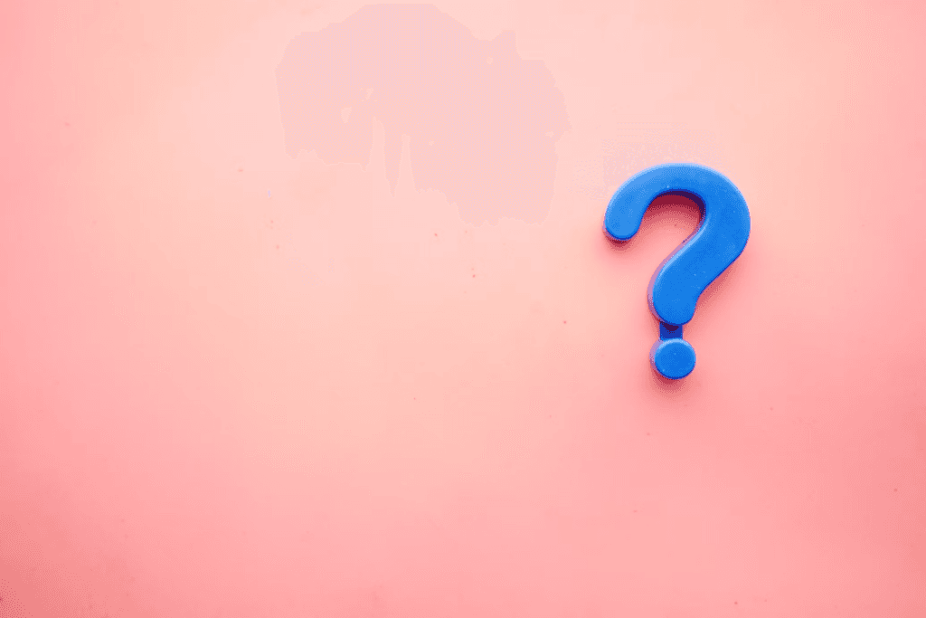 a question mark
