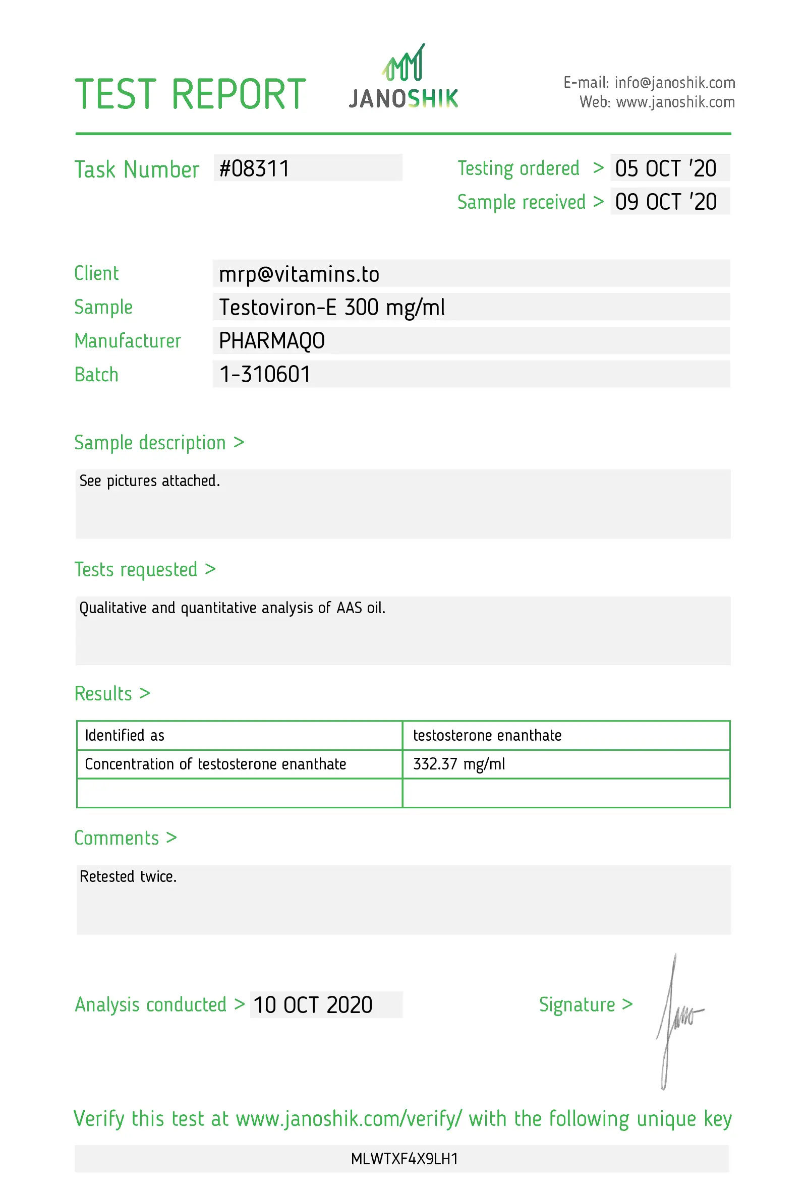 Testosterone-E 300 – Pharmaqo Labs