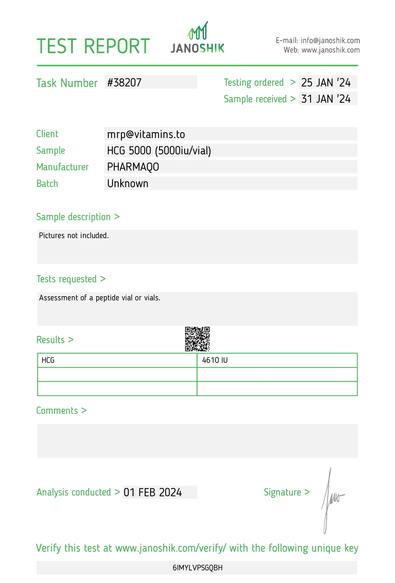 HCG 5000IU – Pharmaqo Labs